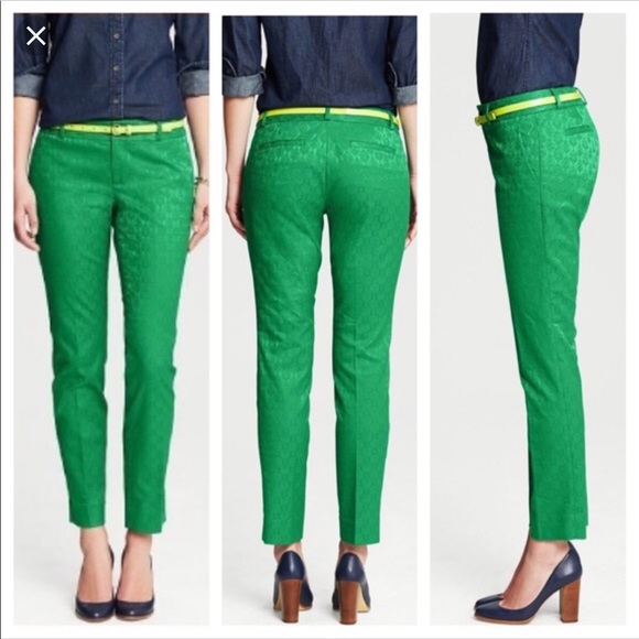 Banana Republic Pants - Banana Republic 8 Emerald Green Hampton Pants